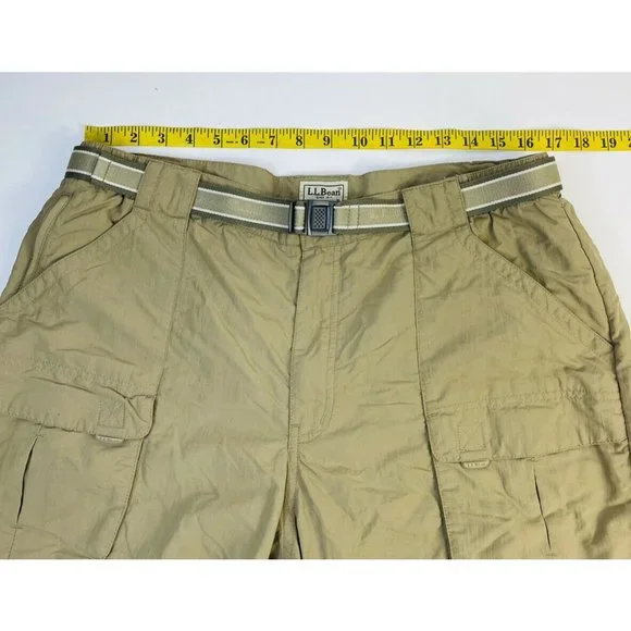 VTG 90s L.L. Bean Men’s Large Tall Convertible Zip Off Hiking Trail Cargo Pants - Picture 5 of 10